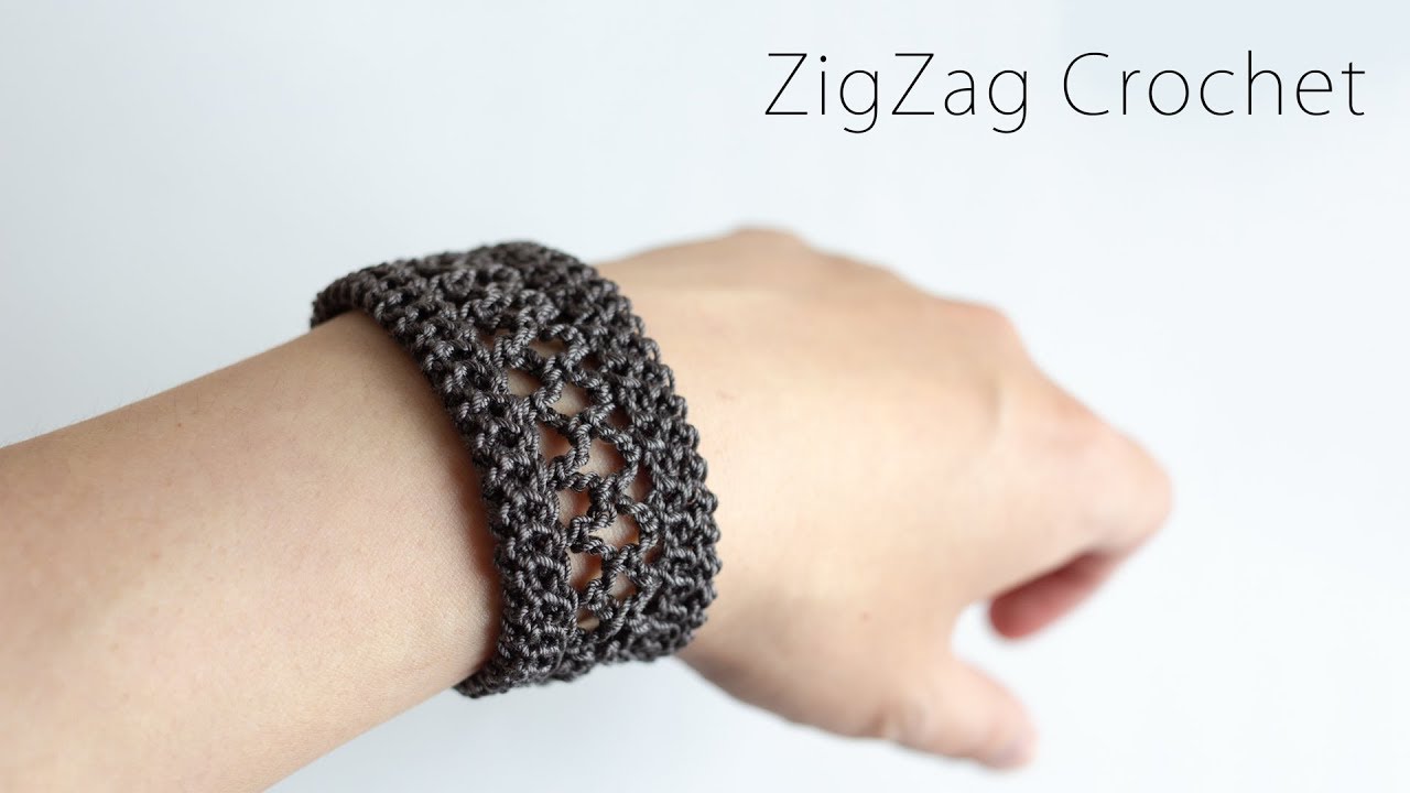 ZigZag Crochet] How to crochet a bracelet combined with net