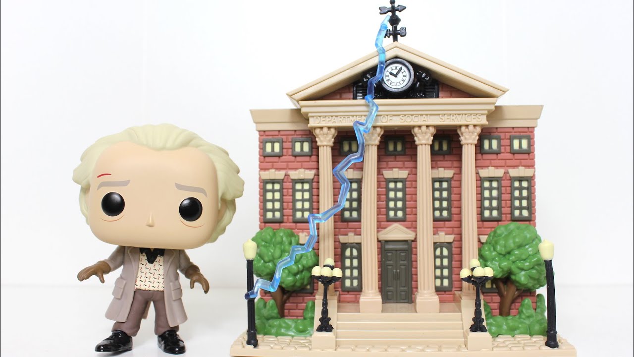Back to the Future DOC with CLOCK TOWER Funko Pop review - YouTube
