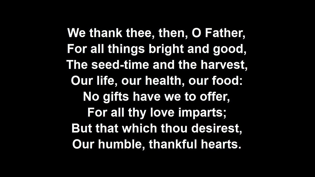 We Plough the Fields and Scatter - song and lyrics - YouTube