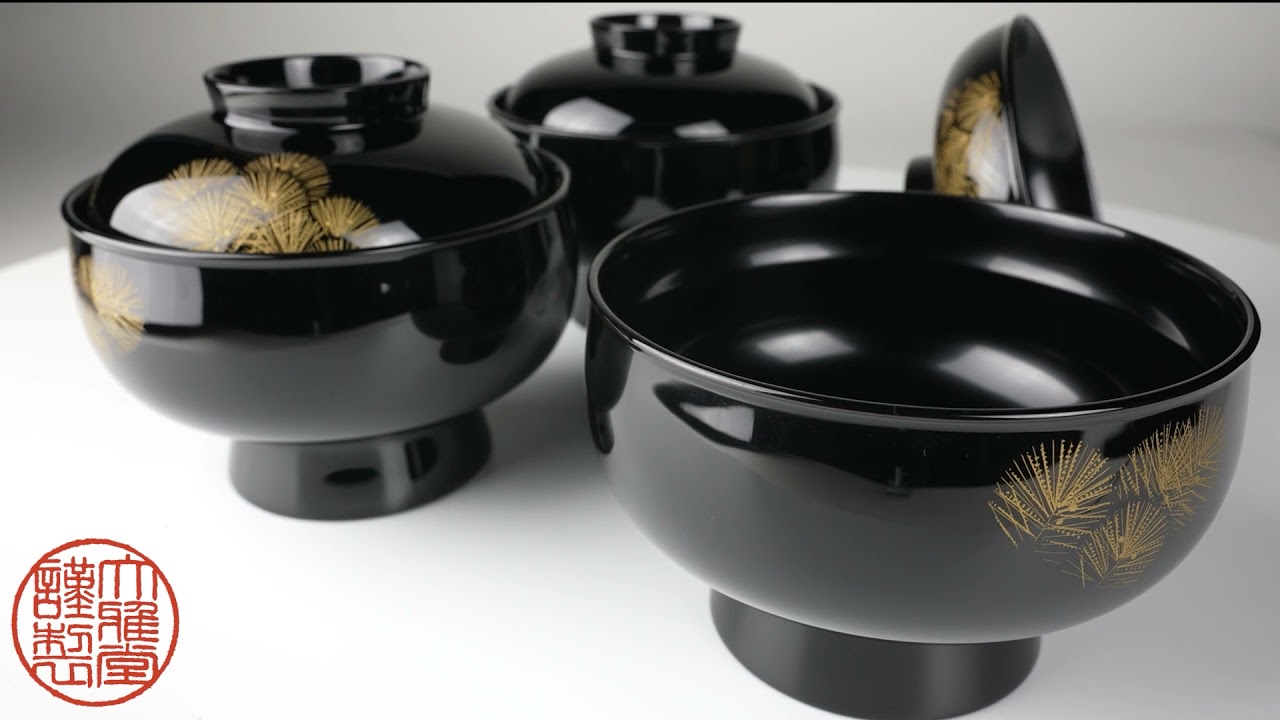 輪島塗椀⑨ 芽松沈金 1客105,600円（税込） | 輪島塗の塗師屋 輪島漆器