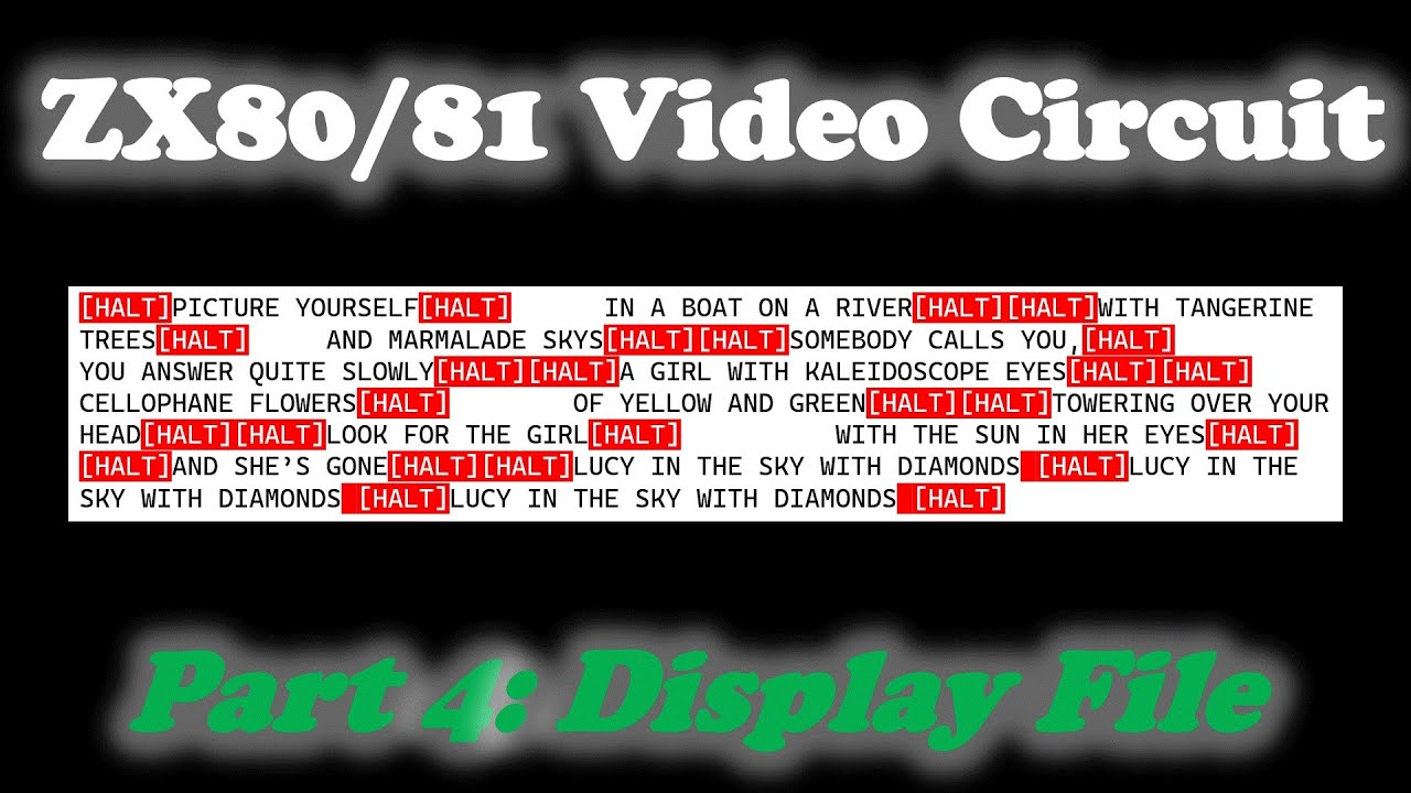 ZX81 Video Circuit Part 4: Display Files - YouTube