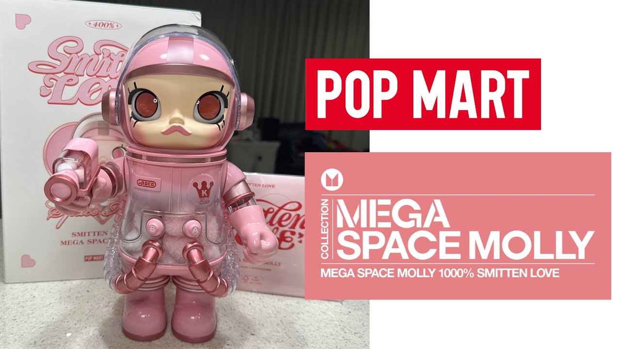 Unbox Smitten Love Mega Space Molly 400% from Pop Mart - YouTube
