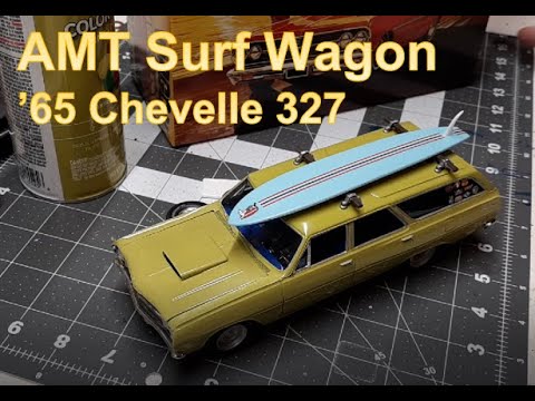 Car Model AMT 1/25 Scale Surf Wagon (1965 Chevelle Wagon) 4 'n 1