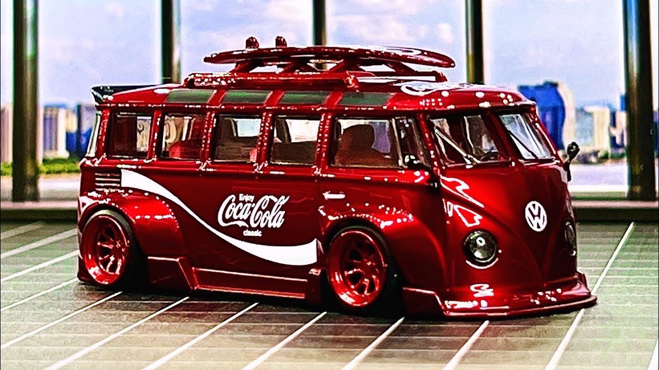 LANG FENG MODEL Volkswagen T1 Widebody Custom Bus Coca Cola Design