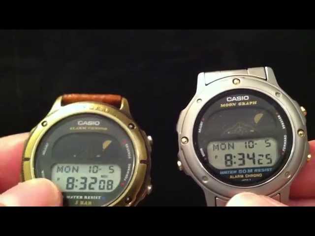 Casio GMW-62 Moon Graph - YouTube