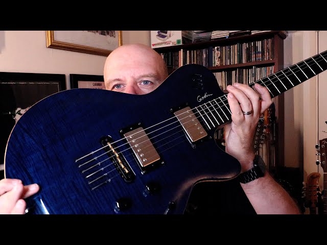 Godin LGX-SA AA Trans Blue Flame - The Alan Harwood Collection 38