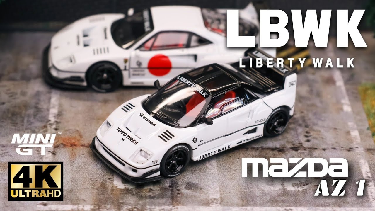 MINI GT 1:64 - LBWK x Mazda AZ-1 LB40 White 2024 Tokyo Auto Salon