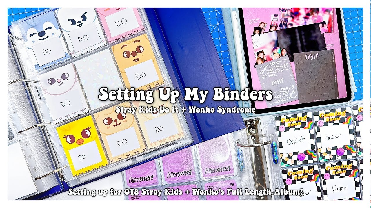 Setting Up My Binders ✰ Setting up for OT8 Stray Kids + Wonho's