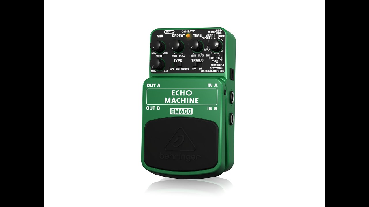 ECHO MACHINE EM600 Ultimate Echo Modeling Effects Pedal - YouTube