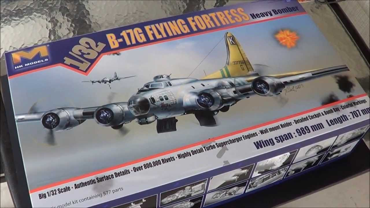 HK Models 1/32 B-17G Model Kit DETAILED Review Part 1 - YouTube