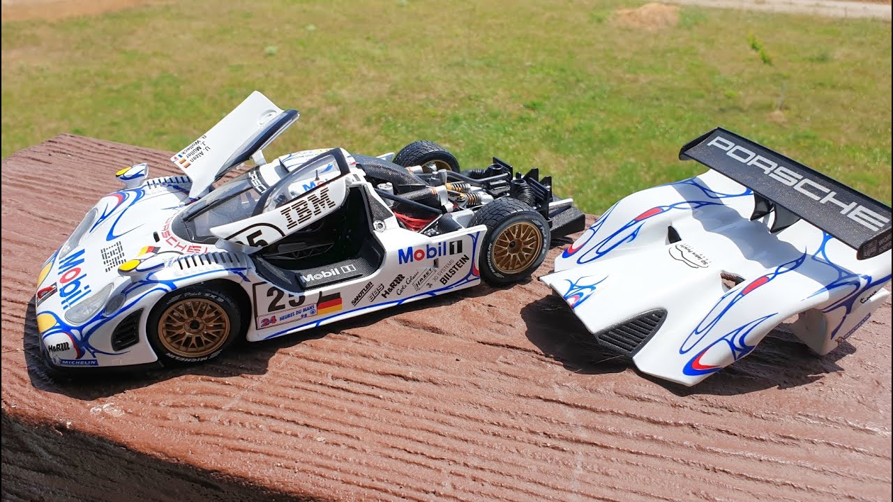 Porsche 911 GT1 3.2L Turbo 24h Le Mans 1998 1/18 Maisto - YouTube