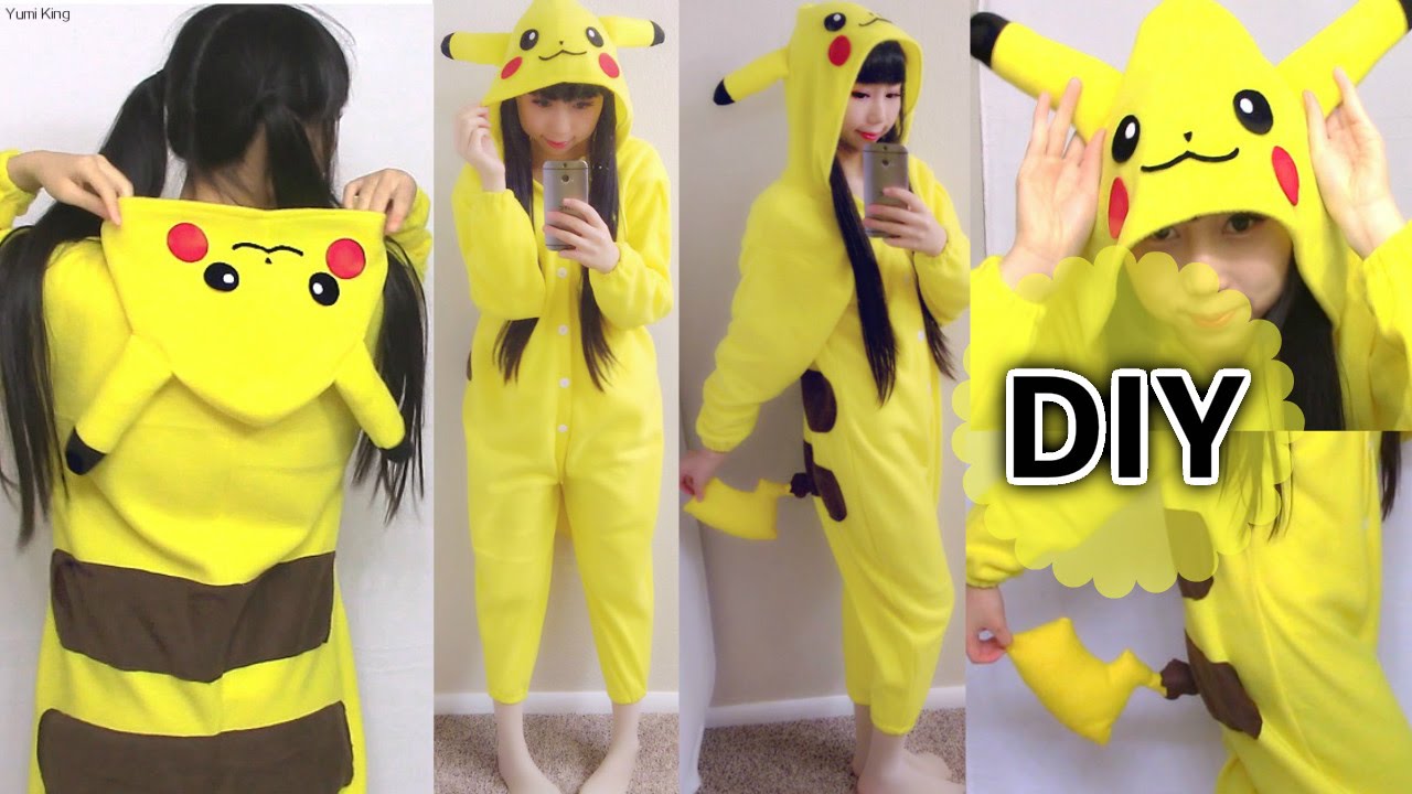 DIY Easy Pikachu Onesie / Kigurumi Costume + How to Make a Pattern