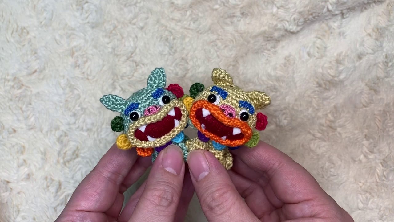 あみぐるみ)シーサーのあみぐるみ♪① - YouTube