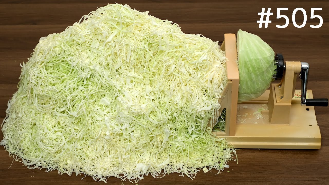 別のスライサーでキャベツの千切り！Cabbage Slicer machine. japanese
