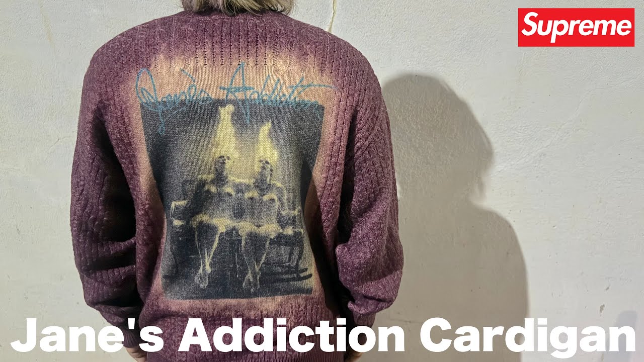 Supreme】シュプ！カーディガン！Jane's Addiction【シュプリーム