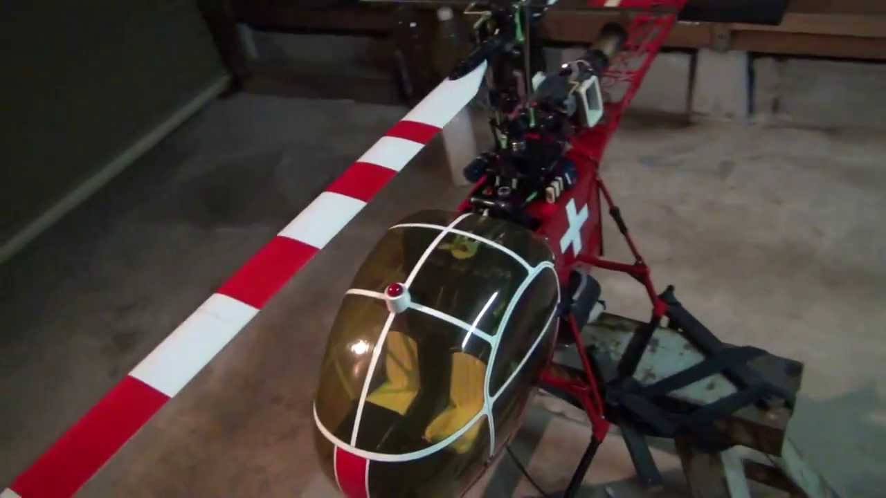 ヒロボー ラマ SA-315B - YouTube