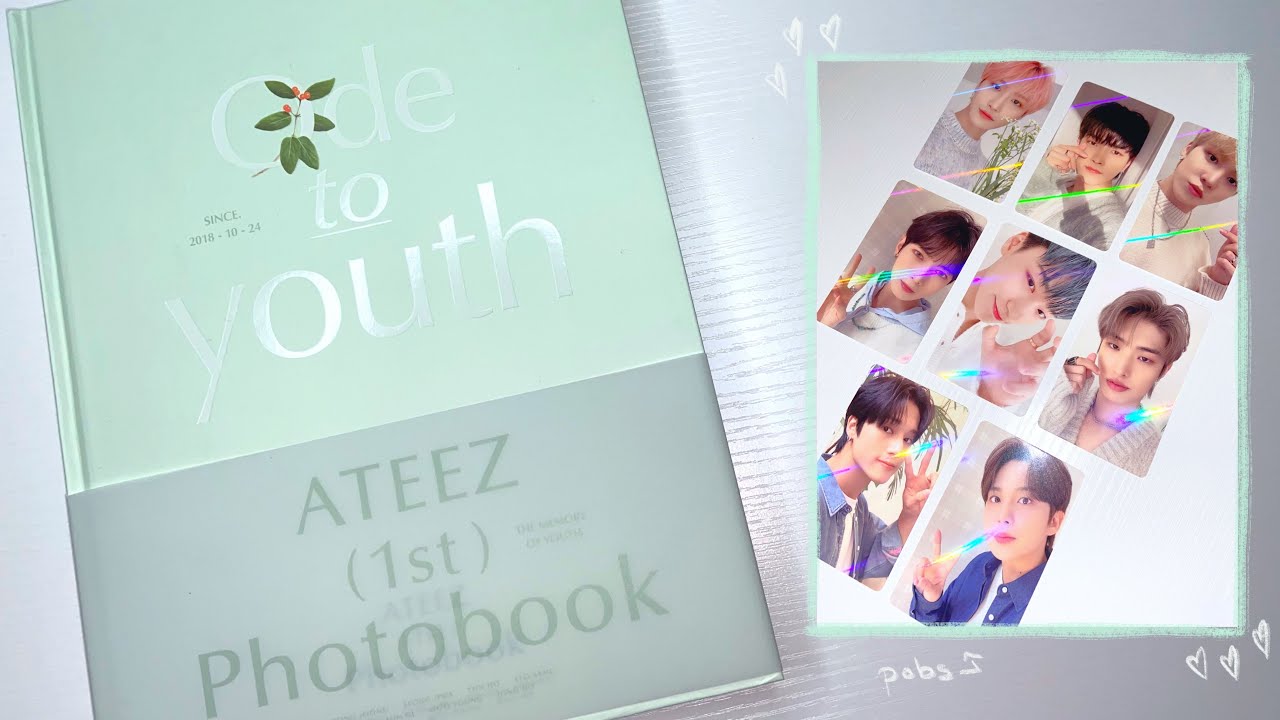unboxing ateez 1st photobook : ode to youth - YouTube