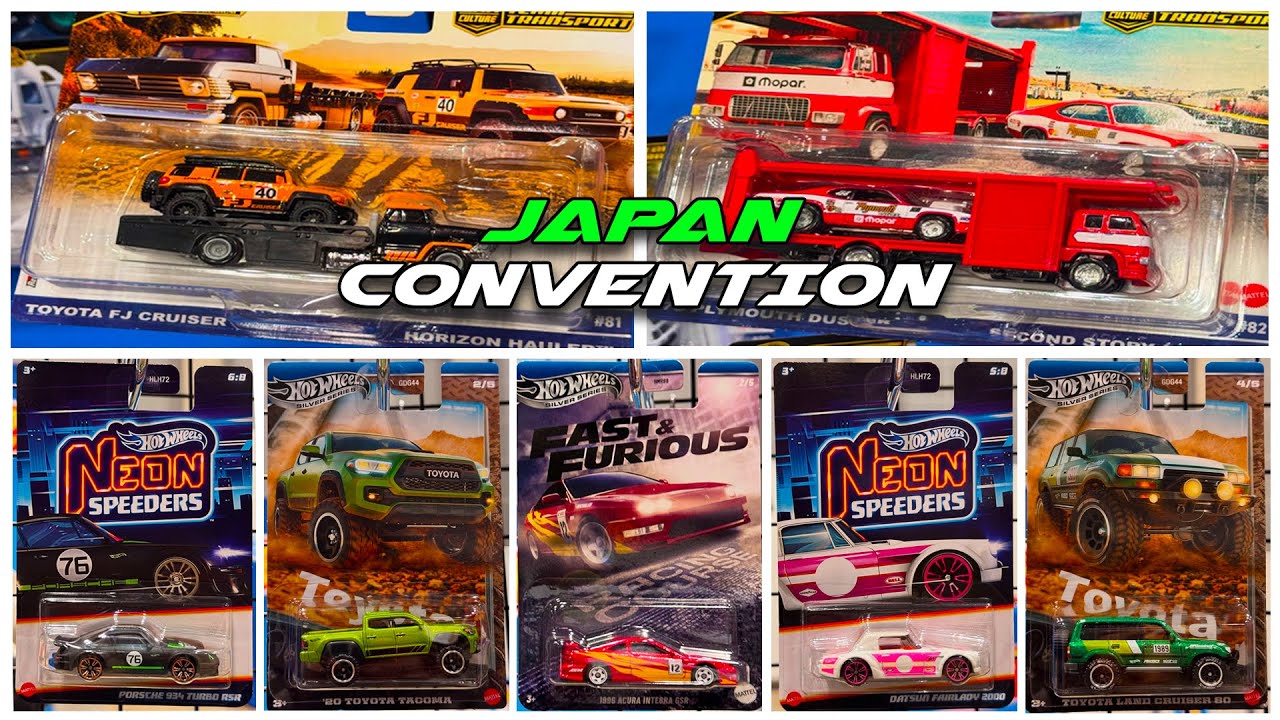 Preview - Hot Wheels Japan Convention Team Transport Set, Neon