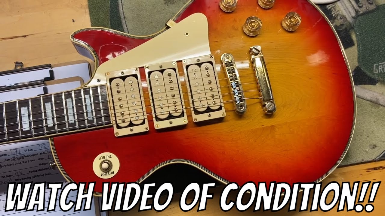 1978 Greco Les Paul Custom EG600PR Cherry Sunburst - YouTube