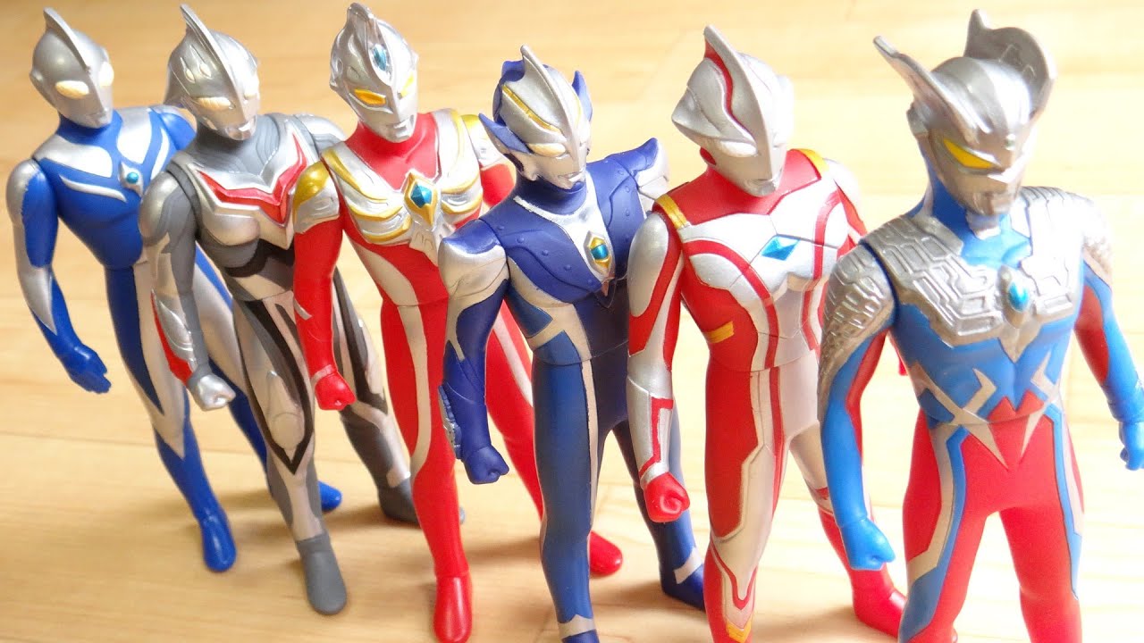 Ultra Hero 500 Review of 6 Ultramen at once & Ginga Spark sound
