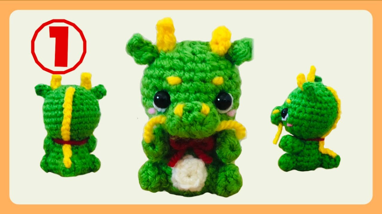 かぎ針編み】竜(辰)のあみぐるみの編み方①／干支 お正月飾り - YouTube