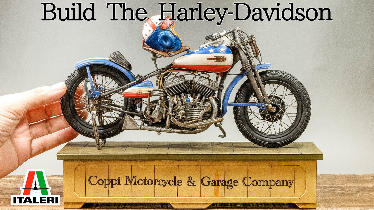 Build The Italeri Harley Davidson Bobber Captain America - YouTube