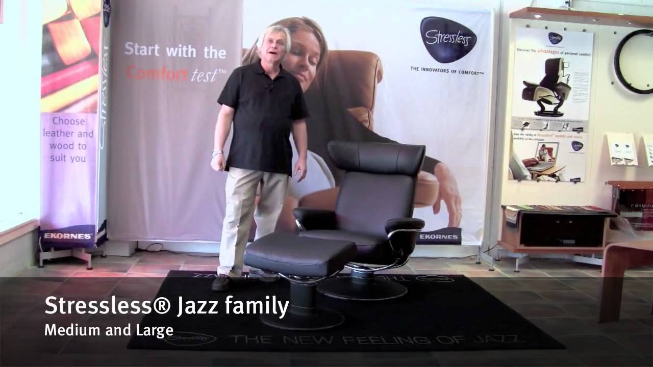 Stressless® Jazz family by Ekornes - Jazz Medium and Large - YouTube
