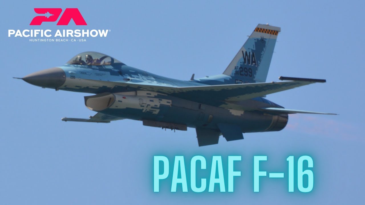 PACAF F-16 Sunday Demo .. 2022 Pacific Airshow - YouTube