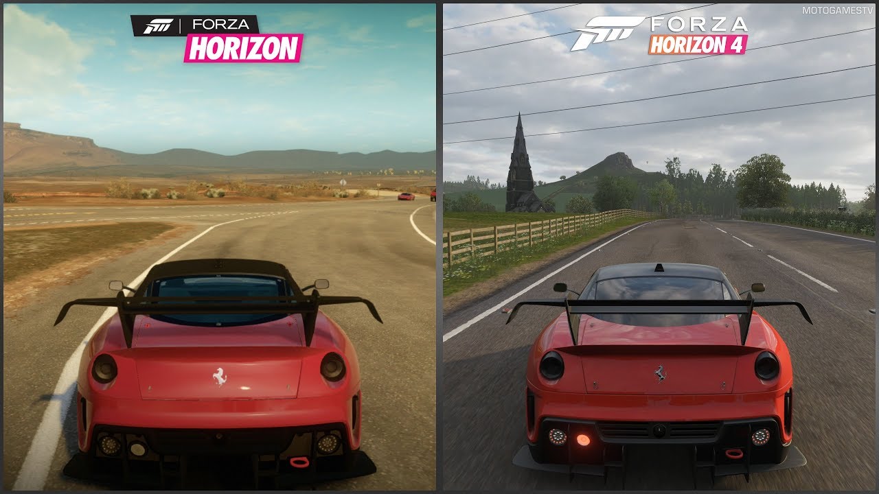 Forza Horizon vs Forza Horizon 4 - 2012 Ferrari 599XX Evoluzione