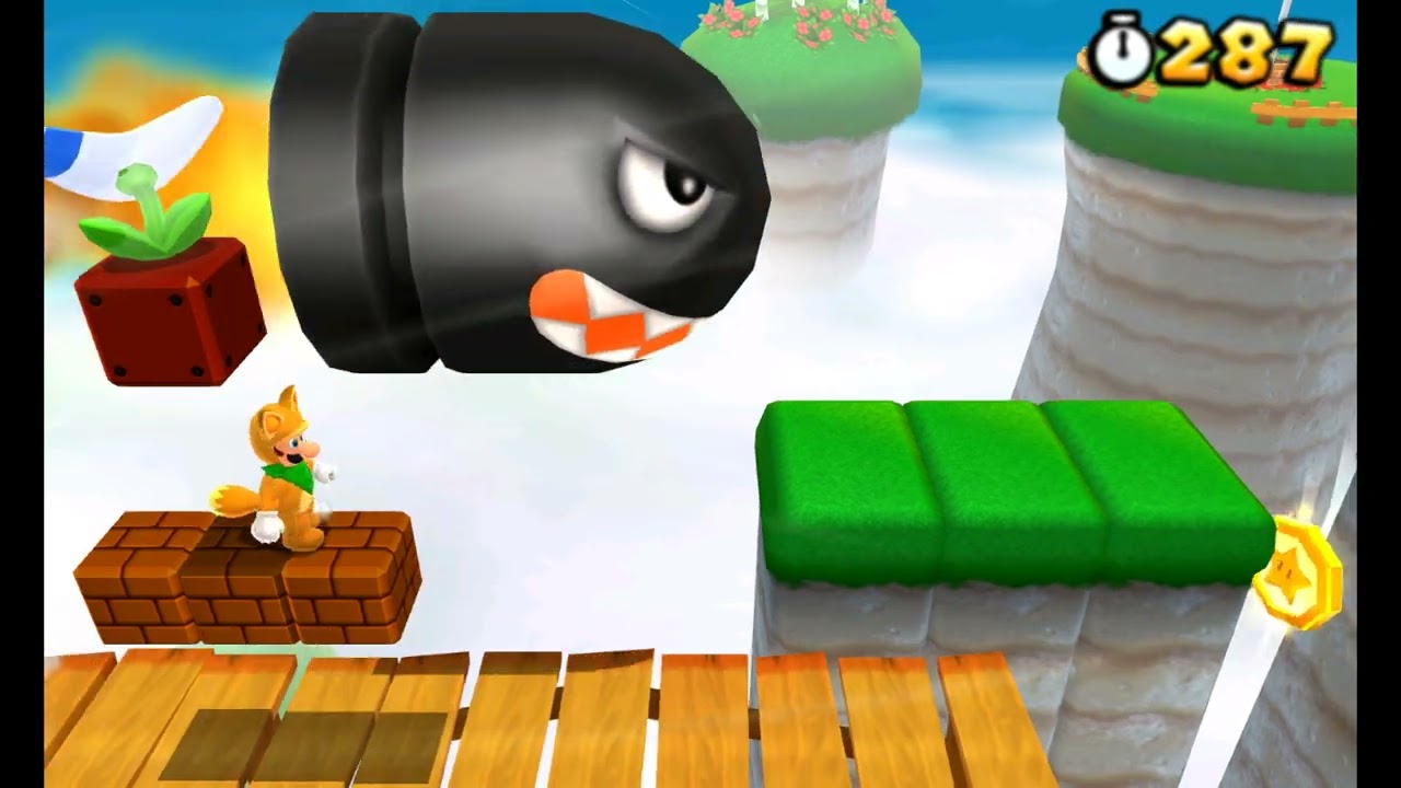 Super Mario 3D Land S4-3 All Star Medals Coins Walkthrough 100