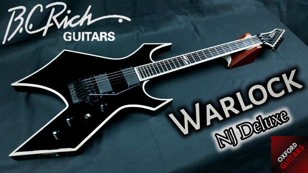 B.C. Rich Warlock NJ Deluxe in Onyx 2009 Neck Thru Floyd Rose EMG