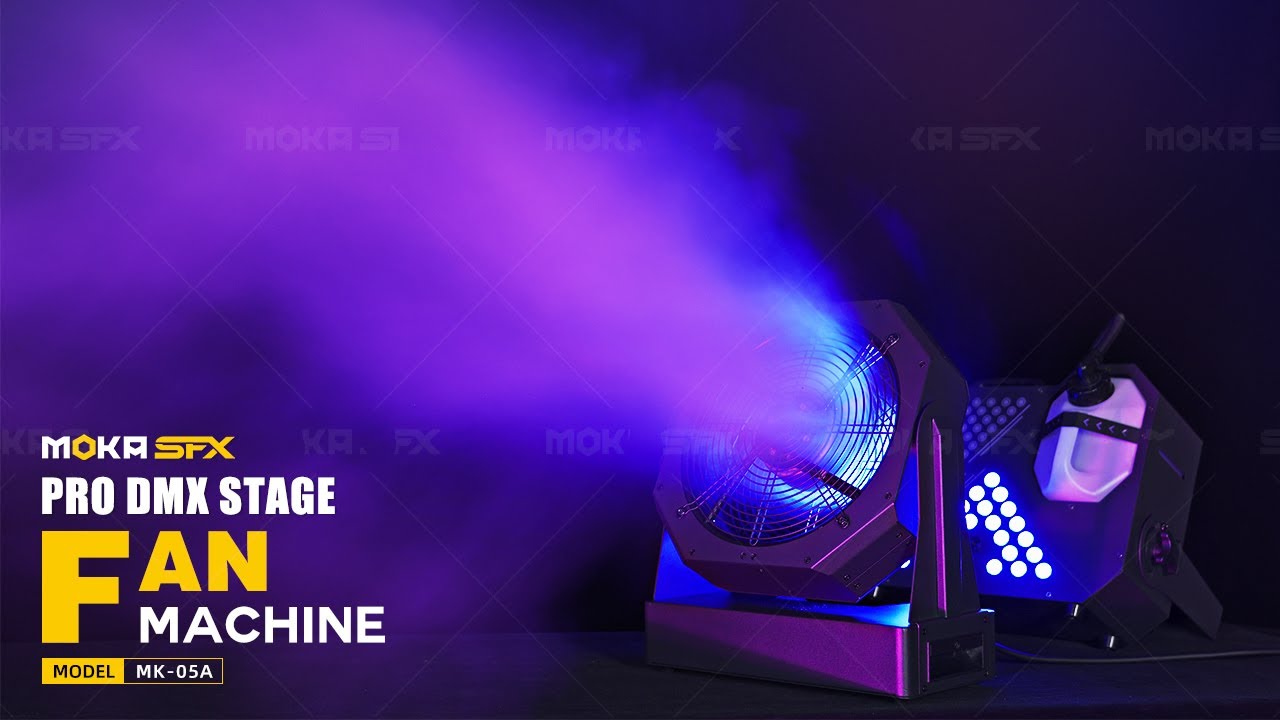 New Compact! MOKA SFX DMX Fog Variable Speed Stage Fan | Wind