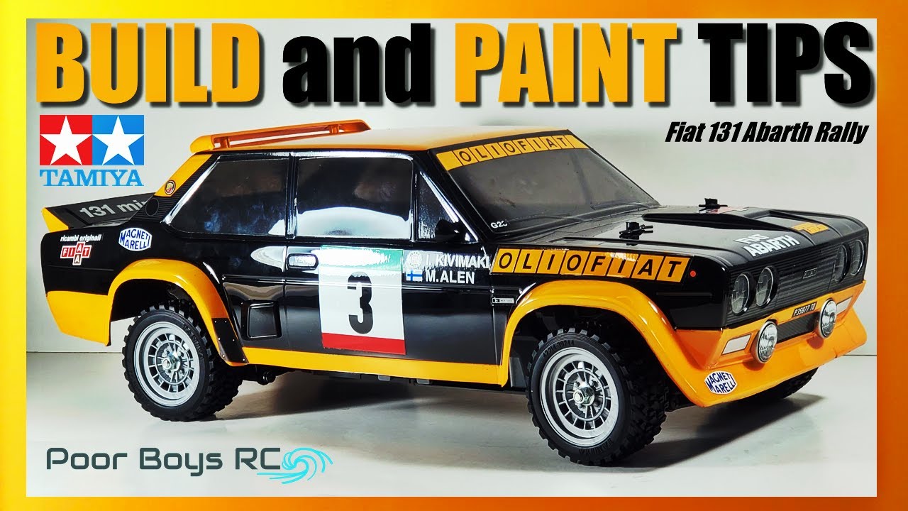 Tamiya Fiat 131 Abarth Rally - Build and Paint Tips - Time Lapse