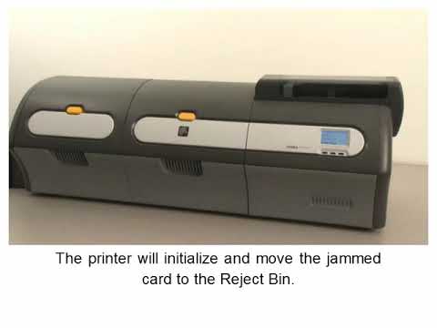 Zebra ZXP Series 7 Card Printer: Clearing a Card Jam - YouTube