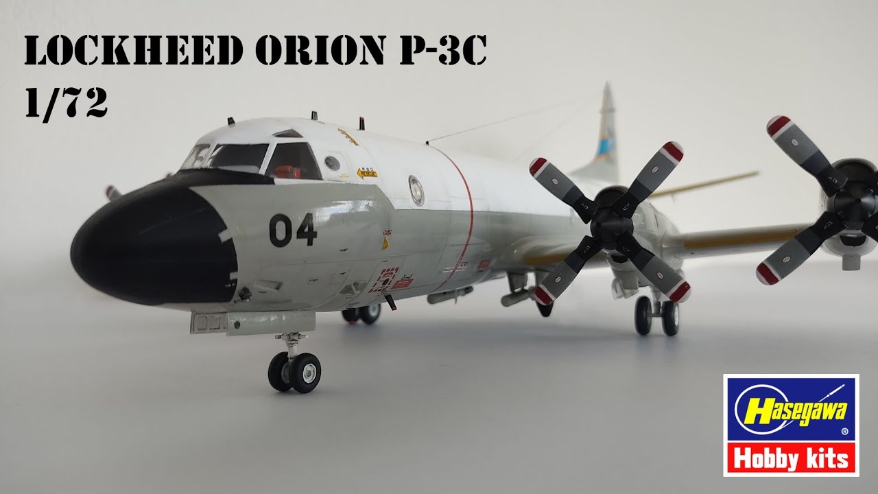 Orion P-3C - Hasegawa 1/72 - Full Build - Brush Painted - YouTube
