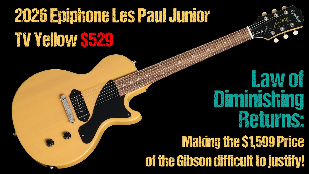 2026 Epiphone Les Paul Junior in TV Yellow #guitar #gibson