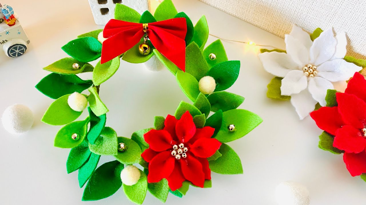 How to make felt Christmas wreath - YouTube