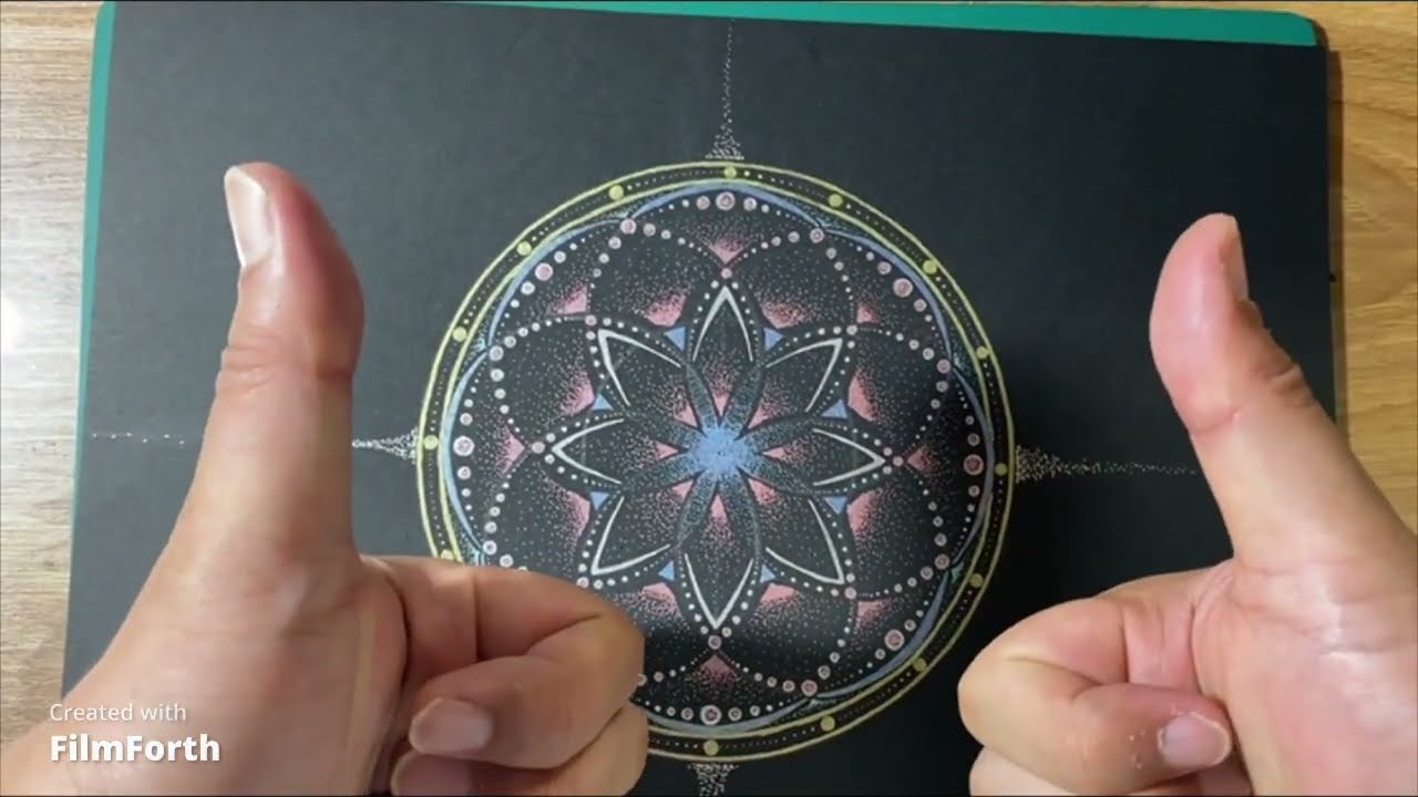 点描曼荼羅】シード・オブ・ライフの描き方【下絵】 - YouTube
