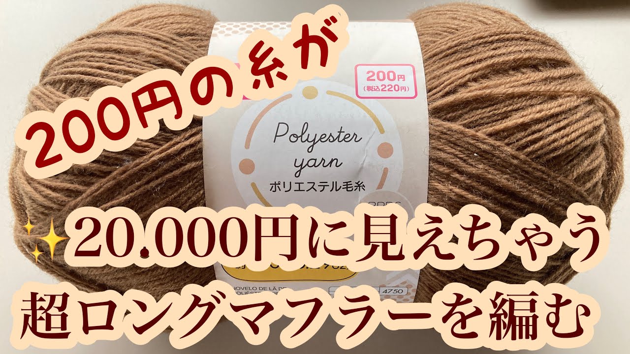 高見え間違いなし【かぎ針編み】200円ポリエステル毛糸1玉で編める