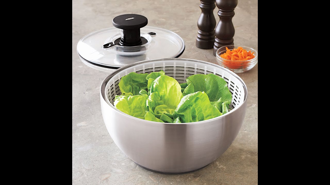 OXO SteeL Salad Spinner | Sur La Table