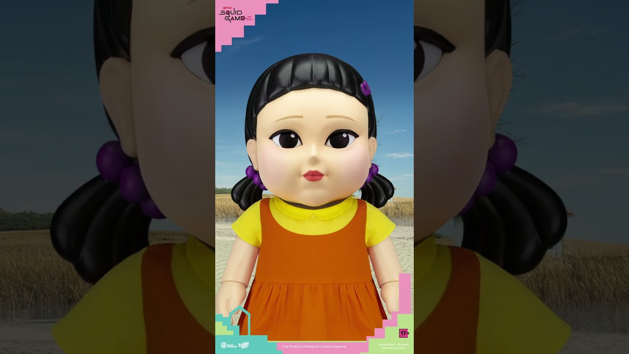 イカゲーム』ポップアップストアで大人気！高さ約50cm、ヨンヒ人形の