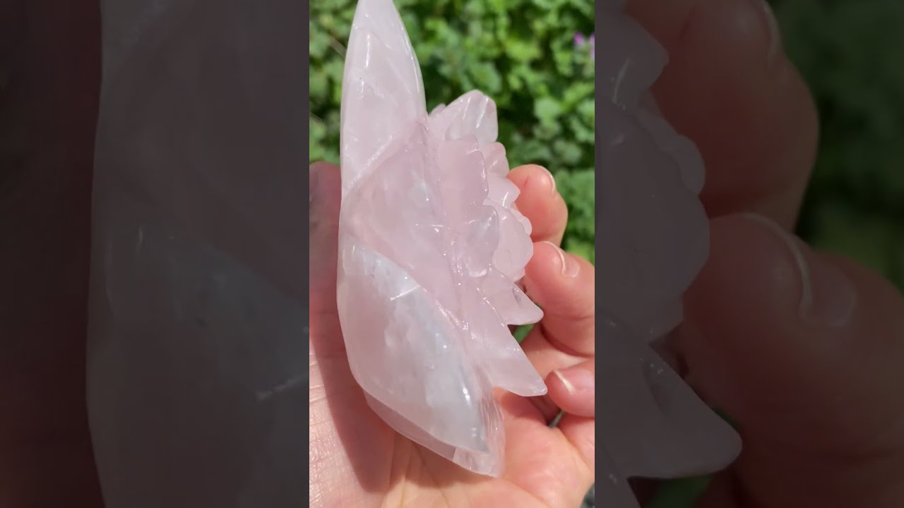 ローズクォーツ/薔薇/カービング(A222)