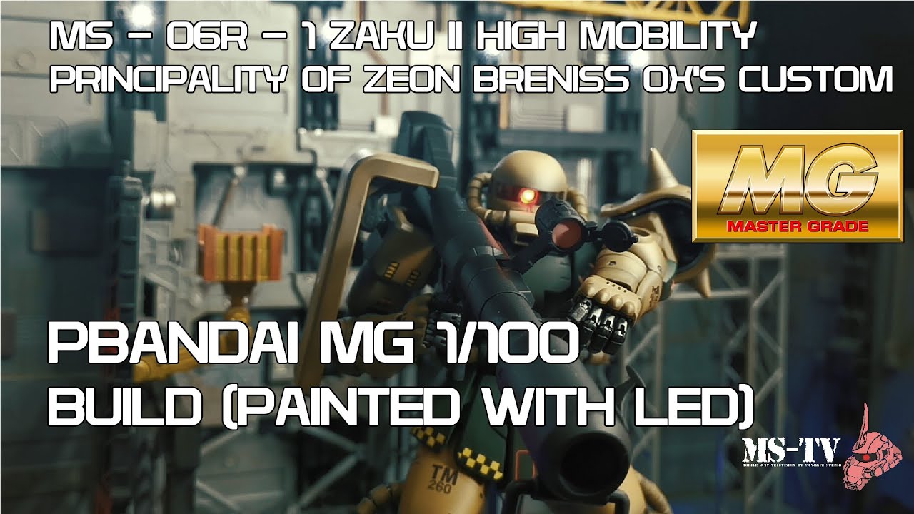 PBANDAI MG 1/100 MS - 06R - 1 ZAKU II BRENISS OX'S CUSTOM