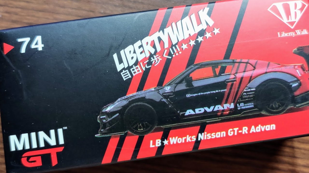 Mini GT #74 LB Works Nissan GT-R R35 ADVAN - YouTube