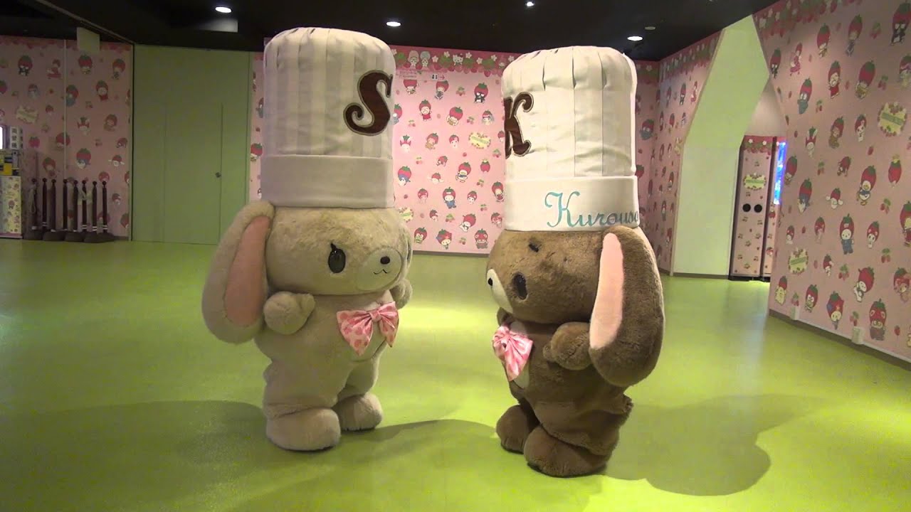 サンリオピューロランドでのシュガーバニーズのしろうさとくろうさの