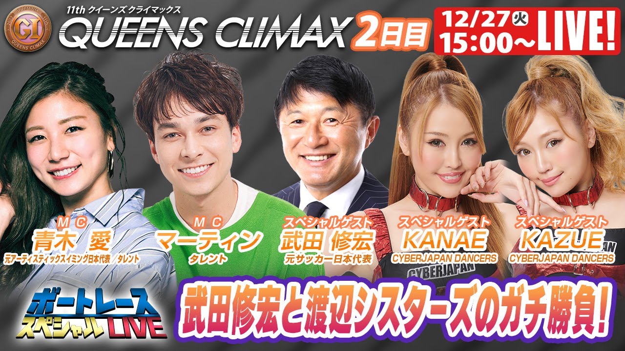 ボートレース｜武田修宏がサイバー渡辺シスターズガチ勝負！｜12月27日