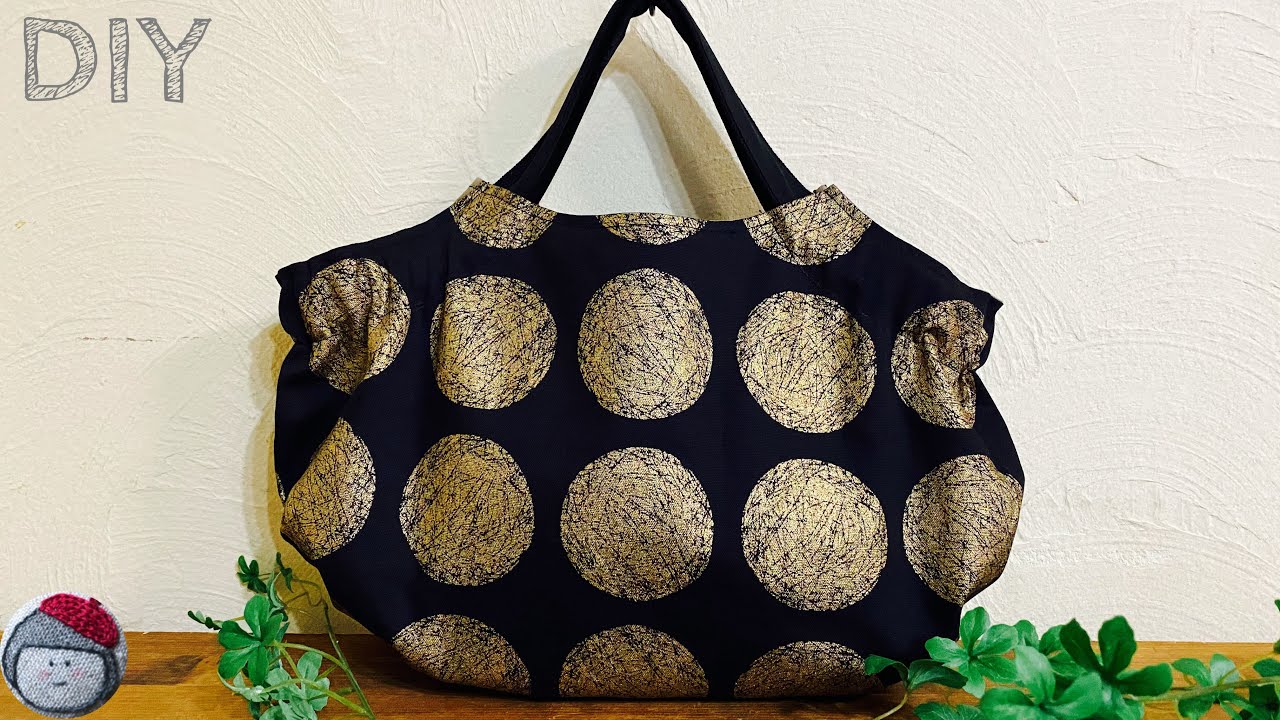 How to make a big dot granny bag - YouTube