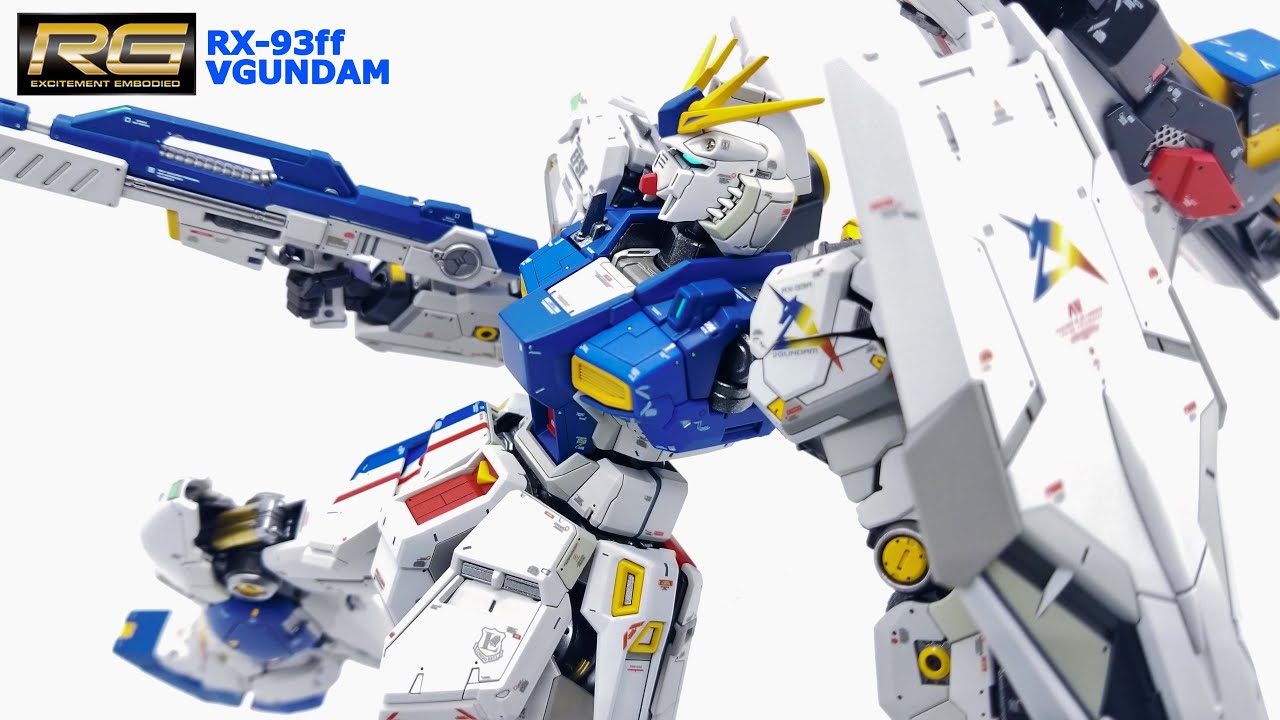 Fully painted Gunpla RG RX-93ffν Gundam 