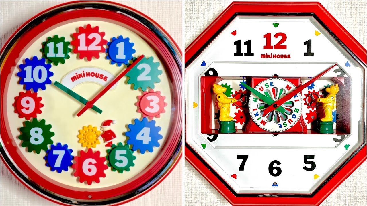 SEIKO からくり時計 パペットシリーズ ミキハウス MQ920R - YouTube