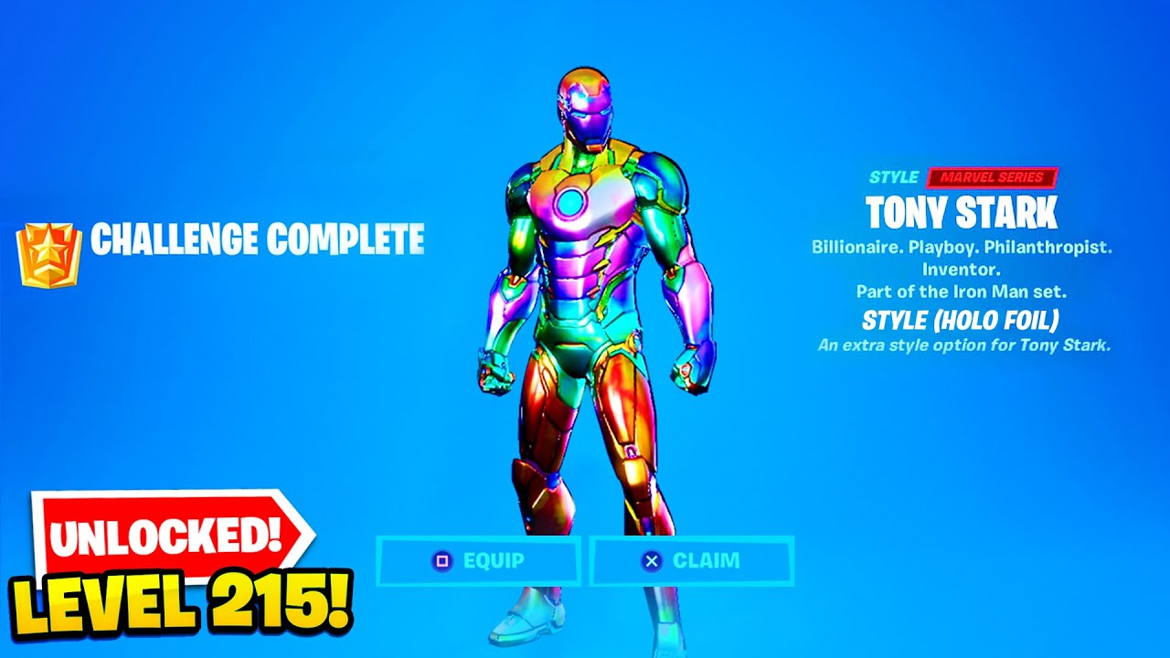 UNLOCKING HOLO IRON MAN IN FORTNITE! (Fortnite Holo Foil Skins